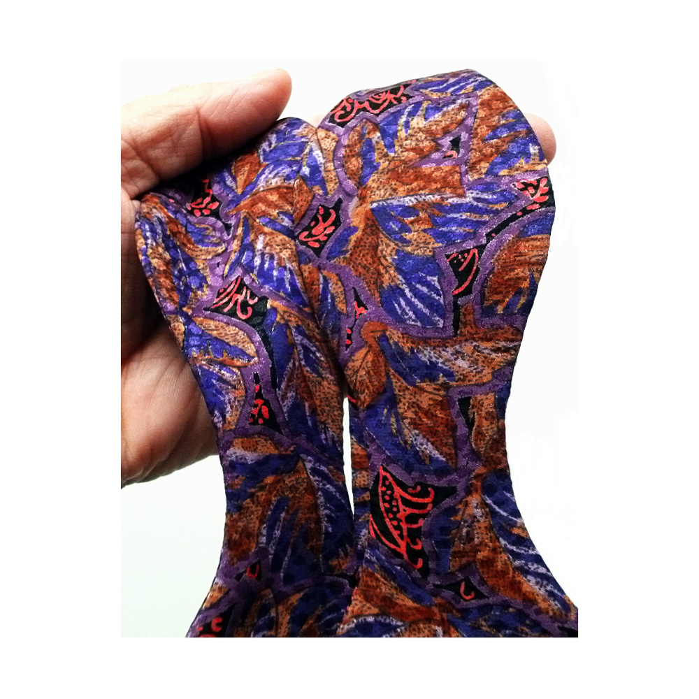 Carrot and Gibbs Bow Tie, Wild Print Silk, Vintage